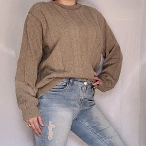 Bill Blass Vintage Sweater, Men's Large, Tan